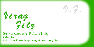 virag filz business card